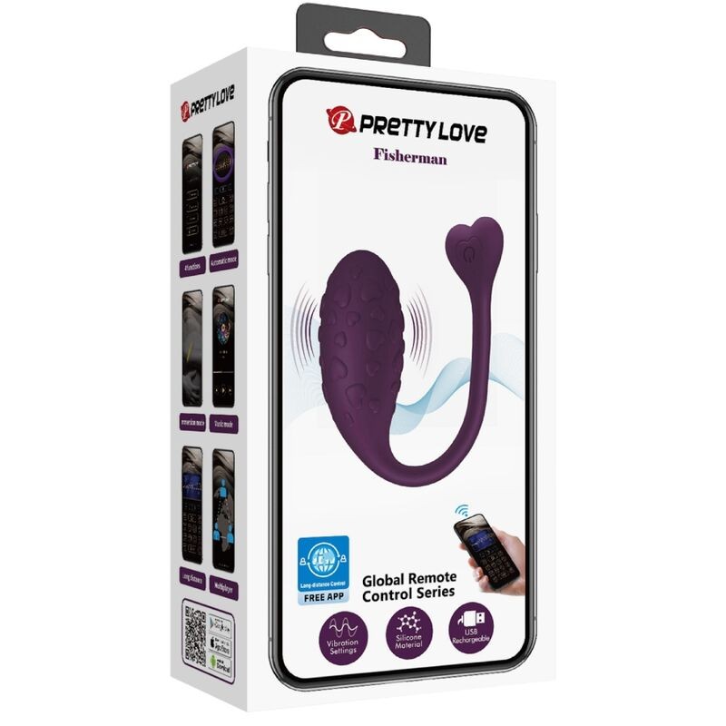 PRETTY LOVE | FISHER | Vibrating Egg | Remote Control + App | Lila