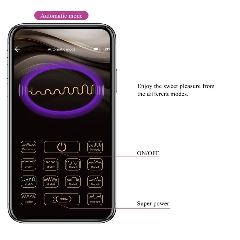 PRETTY LOVE | FISHER | Δονούμενο Αυγό | Remote Control + App | Λιλά