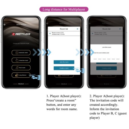 PRETTY LOVE | JAYLEEN | Δονητής για Ζευγάρια | Remote Control + App | Μοβ