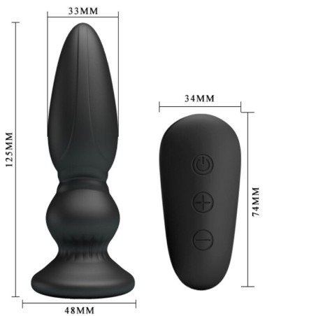 MR PLAY | Powerfull Anal Vibrator | Remote Control | Black