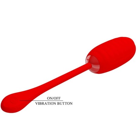 PRETTY LOVE | KIRK | Rechargeable Vibrating Egg | Red