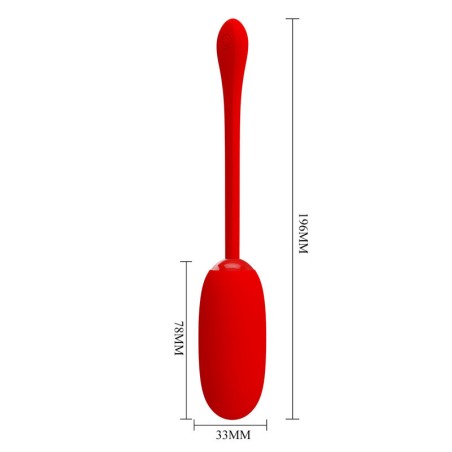 PRETTY LOVE | JULIUS | Waterproff-Rechargeable Vibrating Egg | Red