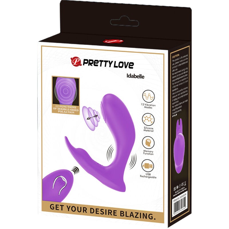 PRETTY LOVE | IDABELLE | Vibration & Pulsation Remote Control | Βιολετί