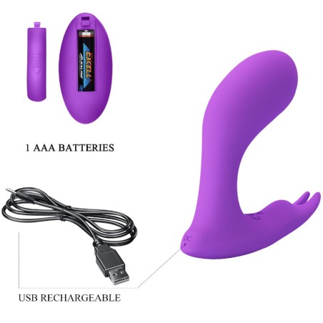 PRETTY LOVE | IDABELLE | Vibration & Pulsation Remote Control | Violet