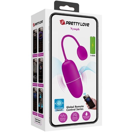 PRETTY LOVE | NYMPH | Vibrating App Controlled Egg | Purple