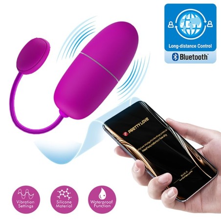 PRETTY LOVE | NYMPH | Vibrating App Controlled Egg | Purple