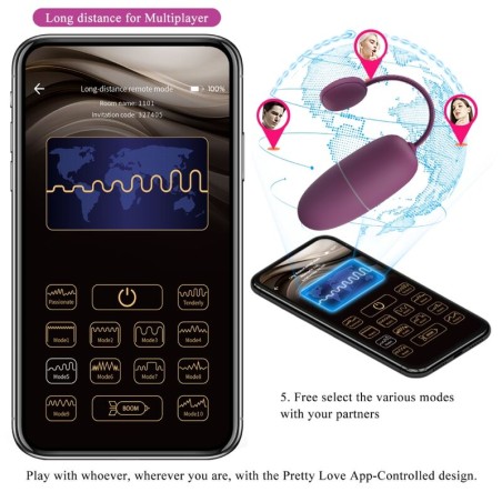 PRETTY LOVE | NYMPH | Vibrating App Controlled Egg | Lila
