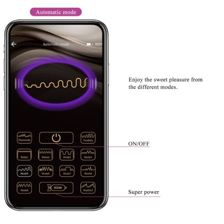 PRETTY LOVE | NYMPH | Vibrating App Controlled Egg | Lila