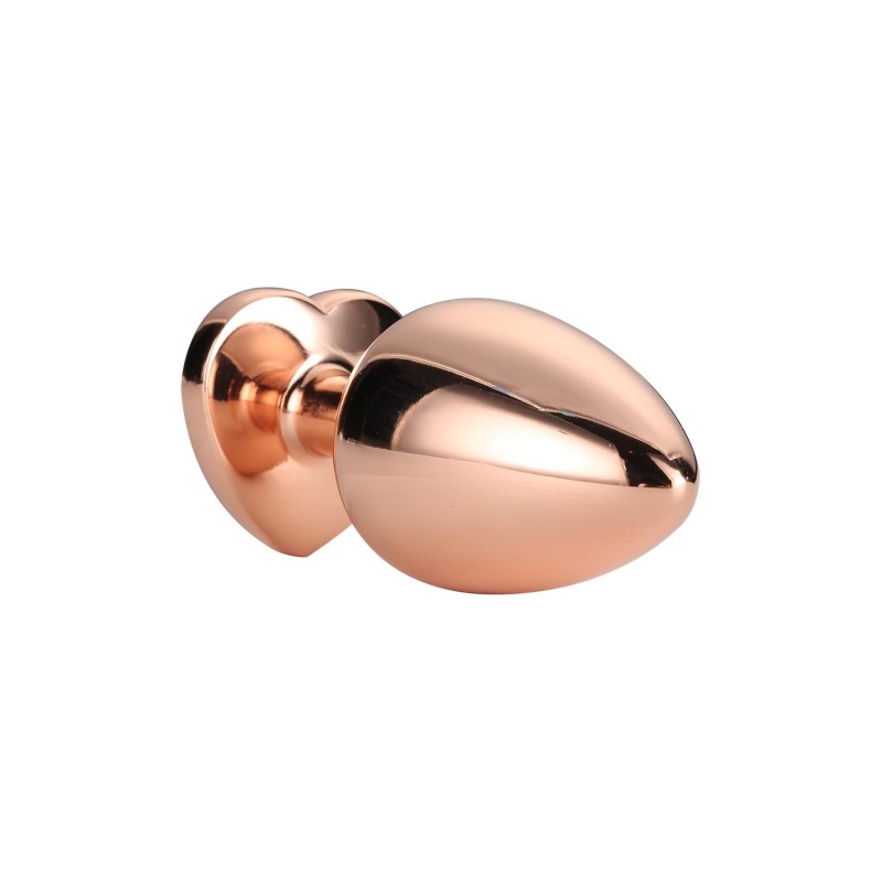 GLEAMING LOVE | Rose Gold Plug | Πρωκτική Σφήνα Αλουμινίου Με Κόσμημα | Medium