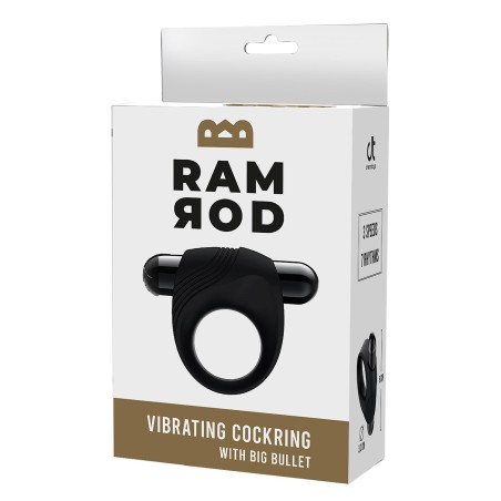 RAMROD | Cockring with Vibrating Bullet | Black