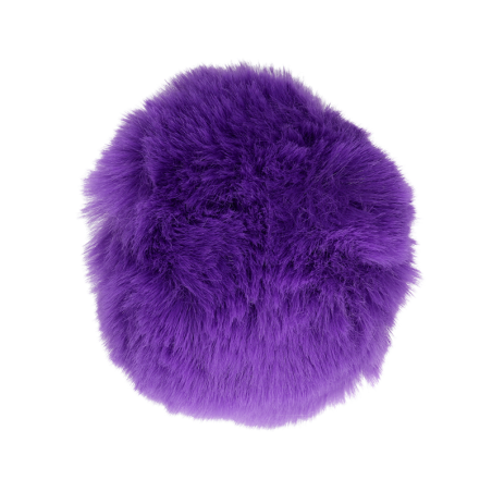 Bunny Tail with Metal Butt Plug | Purple