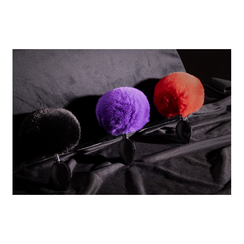 Bunny Tail | Μεταλλική Πρωκτική Σφήνα με Ουρά | Κόκκινη