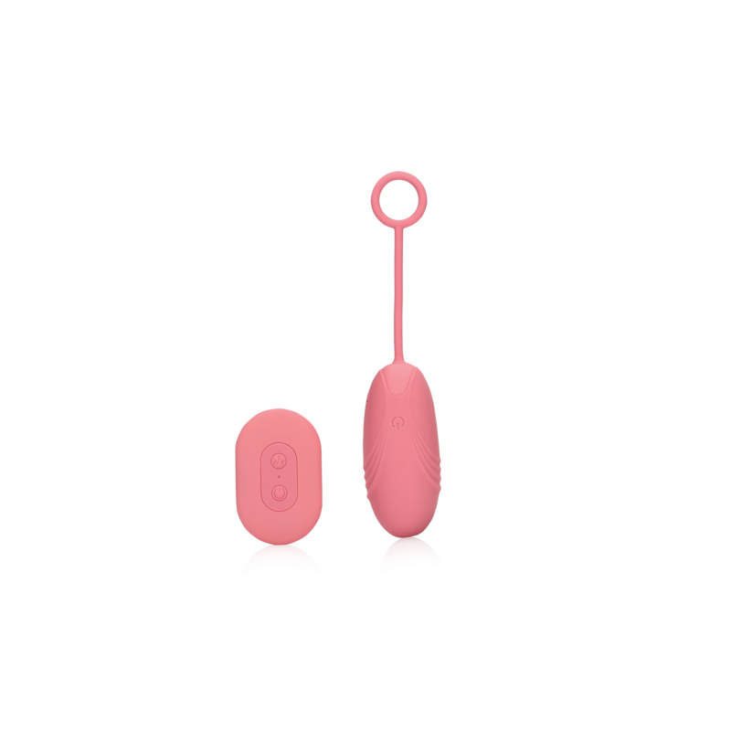 LoveLine | Ultra Soft Silicone Egg Vibrator with Remote Control - Pink Arabesque