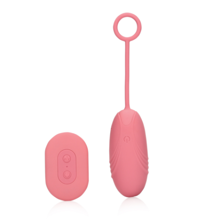 LoveLine | Ultra Soft Silicone Egg Vibrator with Remote Control - Pink Arabesque