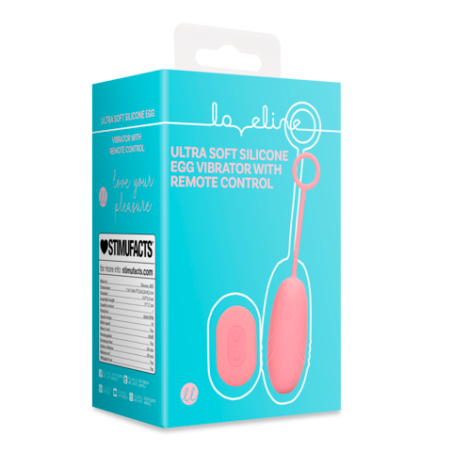 LoveLine | Ultra Soft Silicone Egg Vibrator with Remote Control - Pink Arabesque