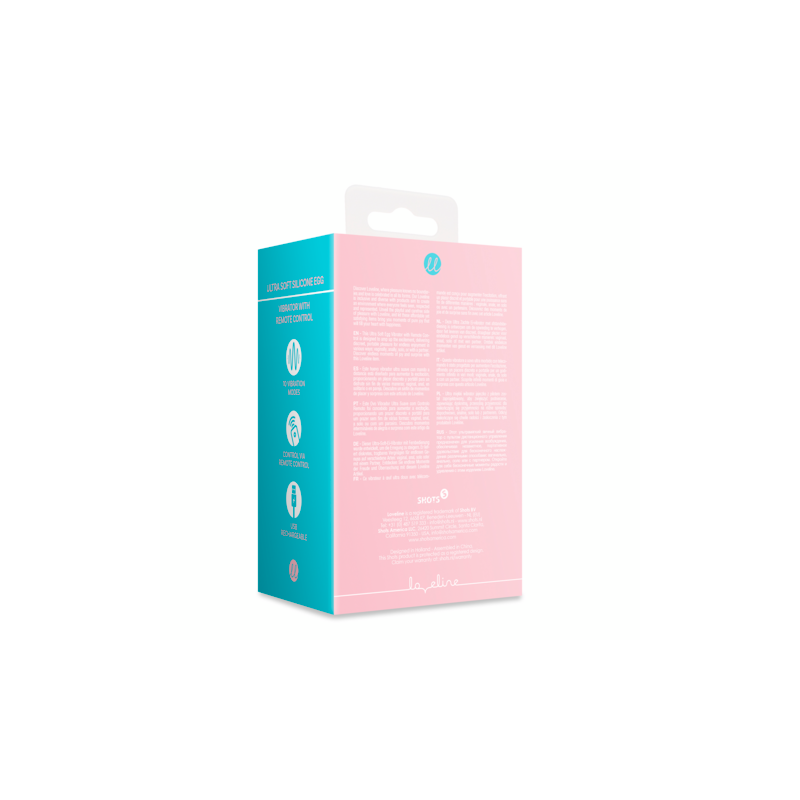 LoveLine | Ultra Soft Silicone Egg Vibrator with Remote Control - Pink Arabesque