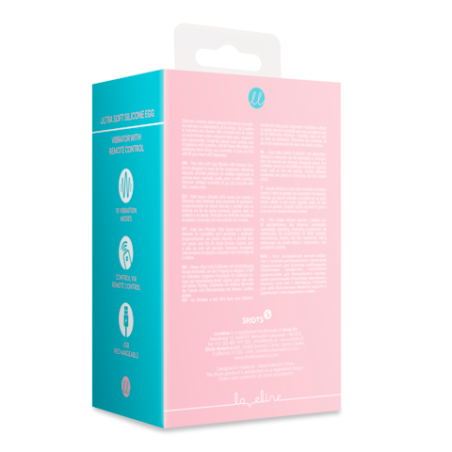 LoveLine | Ultra Soft Silicone Egg Vibrator with Remote Control - Pink Arabesque