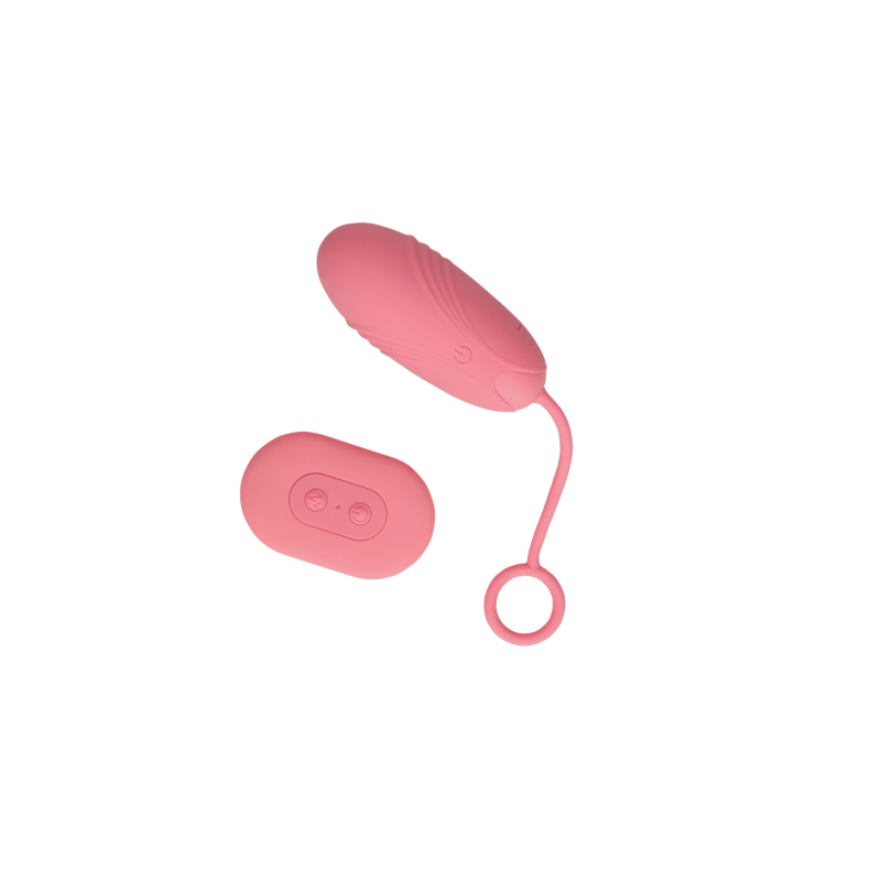 LoveLine | Ultra Soft Silicone Egg Vibrator with Remote Control - Pink Arabesque