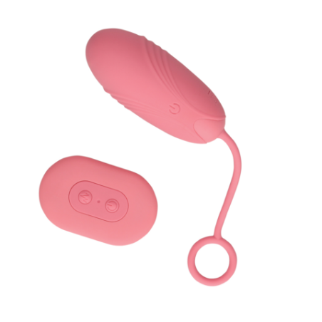 LoveLine | Ultra Soft Silicone Egg Vibrator with Remote Control - Pink Arabesque