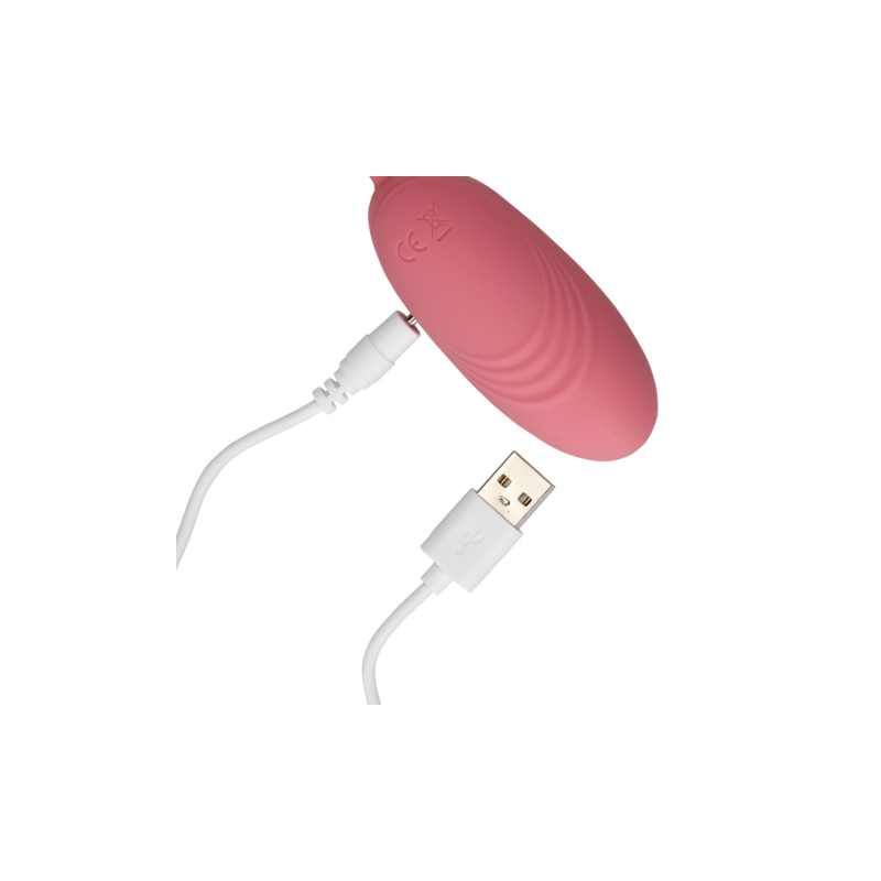 LoveLine | Ultra Soft Silicone Egg Vibrator with Remote Control - Pink Arabesque