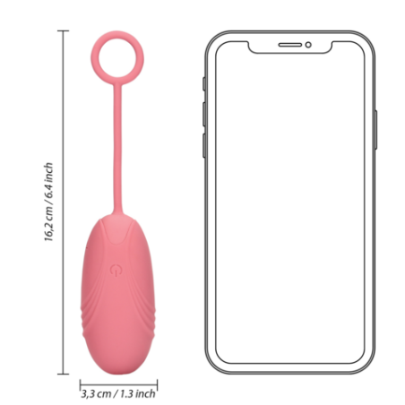 LoveLine | Ultra Soft Silicone Egg Vibrator with Remote Control - Pink Arabesque