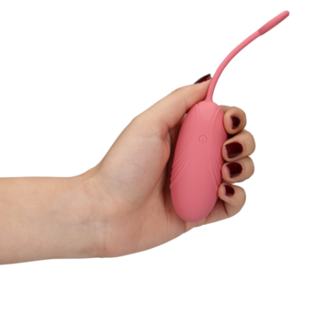 LoveLine | Ultra Soft Silicone Egg Vibrator with Remote Control - Pink Arabesque