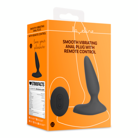 LoveLine | Smooth Vibrating Anal Plug - Remote Control - Licorice Black