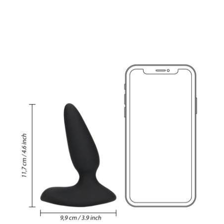 LoveLine | Smooth Vibrating Anal Plug - Remote Control - Licorice Black