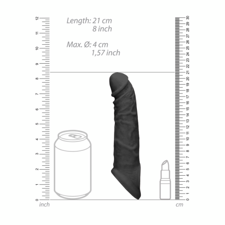 Realistic Penis Sheath | 21cm | Black