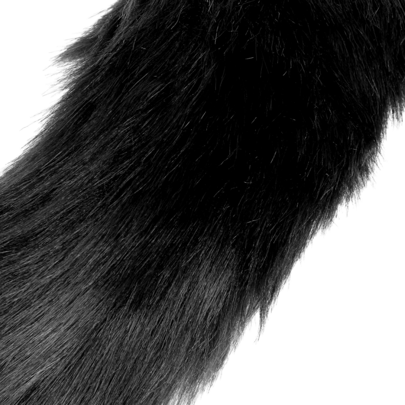 Fox Tail | Μεταλλική Πρωκτική Σφήνα με Ουρά Αλεπούς - Μαύρη