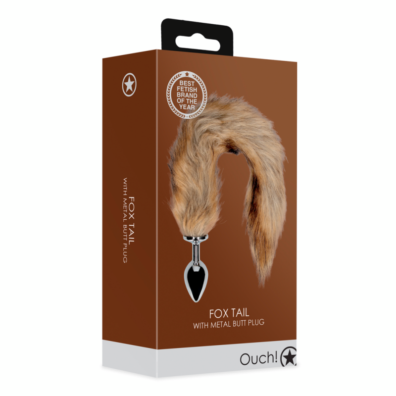 Fox Tail | Μεταλλική Πρωκτική Σφήνα με Ουρά Αλεπούς - Καφέ