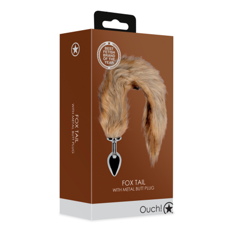 Fox Tail with Metal Butt Plug | Brown