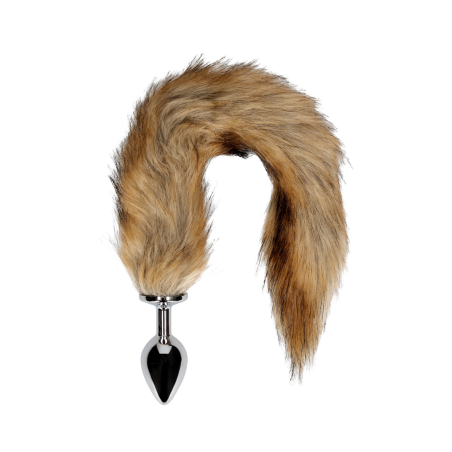 Fox Tail with Metal Butt Plug | Brown