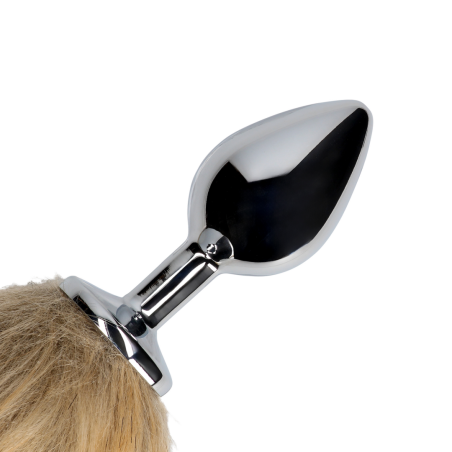 Fox Tail with Metal Butt Plug | Brown