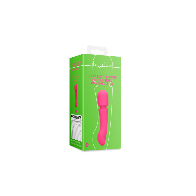 LoveLine | Ultra Soft Silicone Double-Sided Wand Vibrator - Prestone Pink