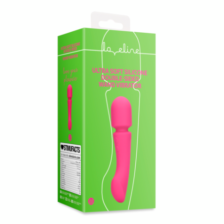 LoveLine | Ultra Soft Silicone Double-Sided Wand Vibrator - Prestone Pink