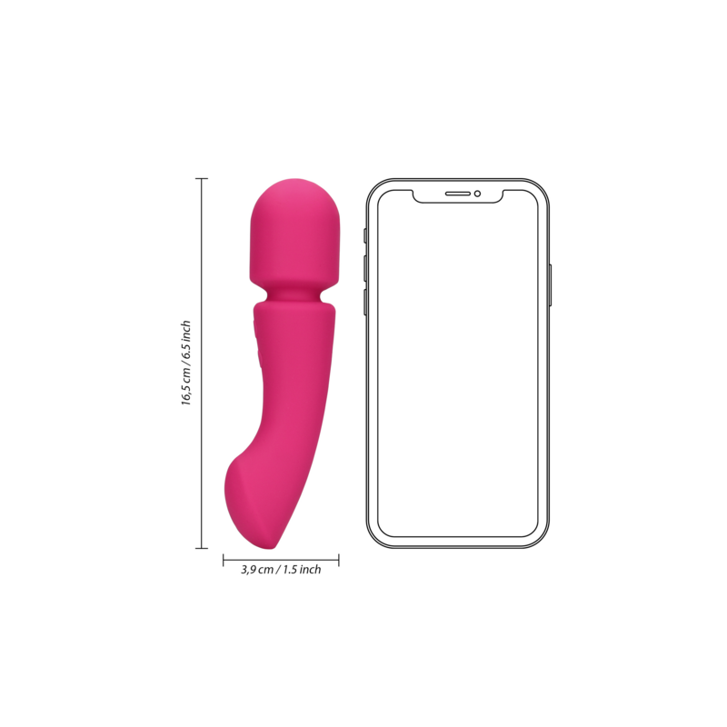 LoveLine | Ultra Soft Silicone Double-Sided Wand Vibrator - Prestone Pink