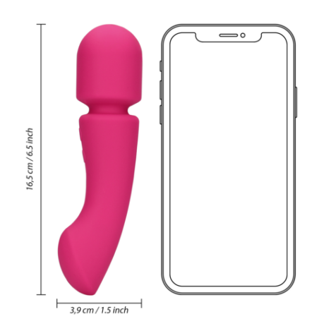 LoveLine | Ultra Soft Silicone Double-Sided Wand Vibrator - Prestone Pink