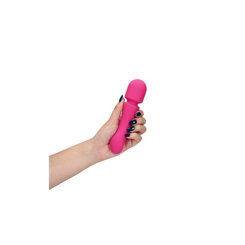 LoveLine | Ultra Soft Silicone Double-Sided Wand Vibrator - Prestone Pink