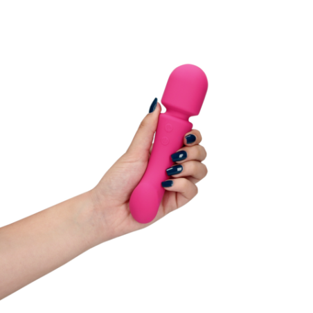 LoveLine | Ultra Soft Silicone Double-Sided Wand Vibrator - Prestone Pink