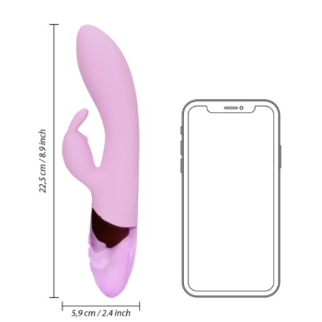 LoveLine | Ultra Soft Silicone Rabbit Vibrator - Exotic Fucshsia