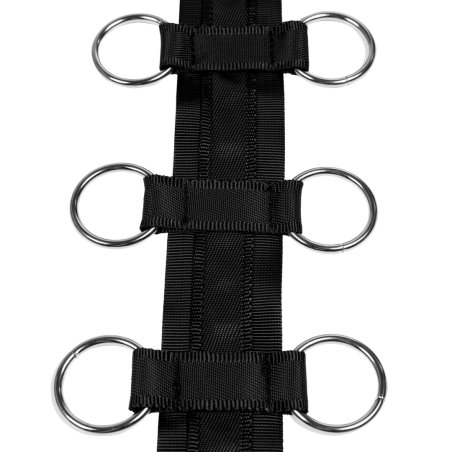 Restraint Harness with Collar and Hand Cuffs | Black