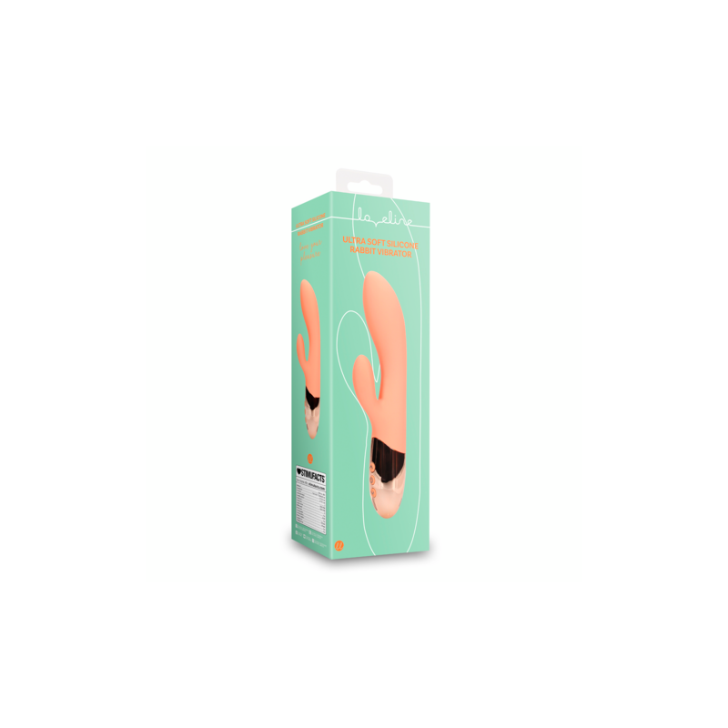 LoveLine | Ultra Soft Silicone Rabbit Vibrator - Ceramic Peach