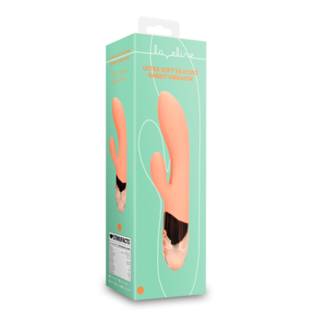 LoveLine | Ultra Soft Silicone Rabbit Vibrator - Ceramic Peach