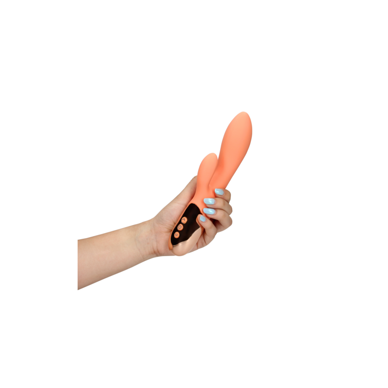 LoveLine | Ultra Soft Silicone Rabbit Vibrator - Ceramic Peach