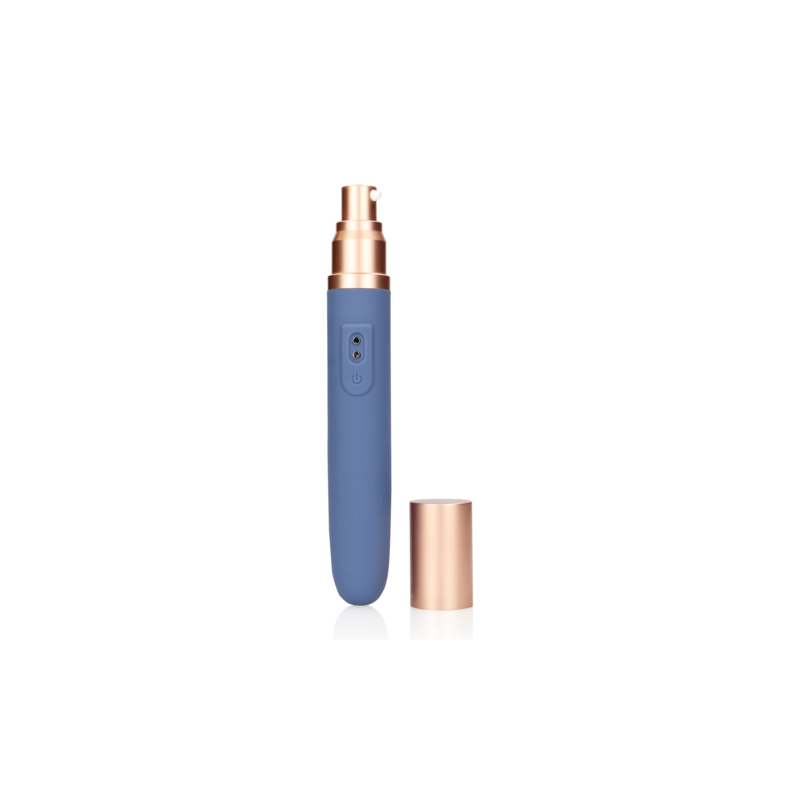 LoveLine | Travel Vibrator with Lube Compartment and Pump - Blue Horizon