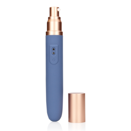 LoveLine | Travel Vibrator with Lube Compartment and Pump - Blue Horizon