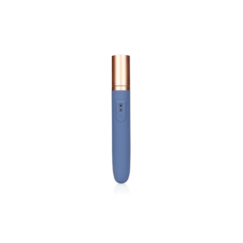 LoveLine | Travel Vibrator with Lube Compartment and Pump - Blue Horizon