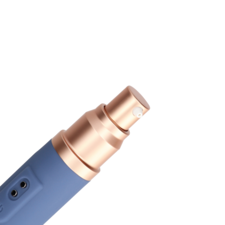 LoveLine | Travel Vibrator with Lube Compartment and Pump - Blue Horizon