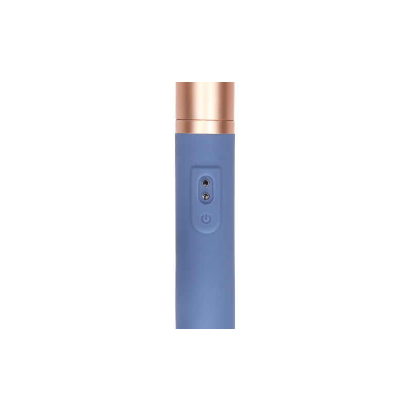 LoveLine | Travel Vibrator with Lube Compartment and Pump - Blue Horizon